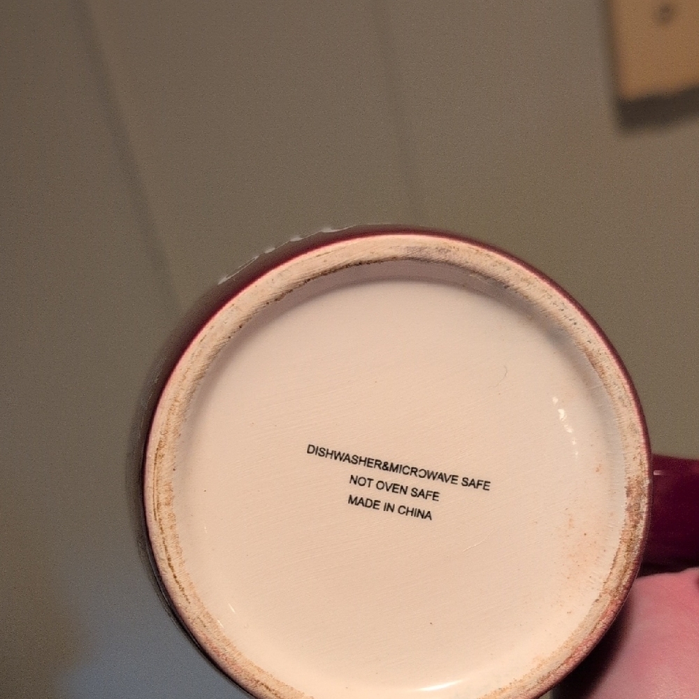 Maroon Mug with White Script - Picture 8 of 9